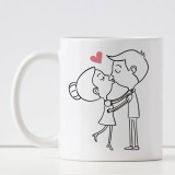 Tazza per innamorati personalizzata con iniziali e frase d'amore