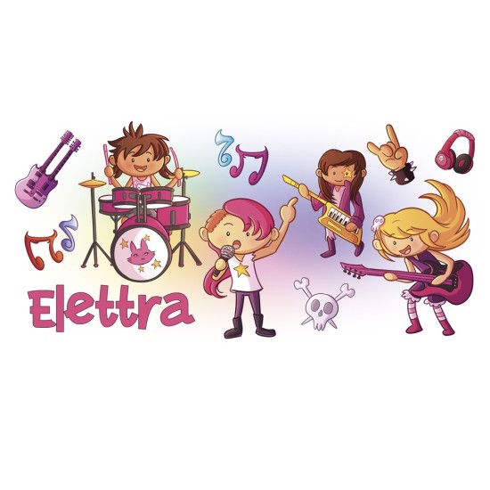 Borraccia Termica in acciaio personalizzata con nome per una bambina Rock