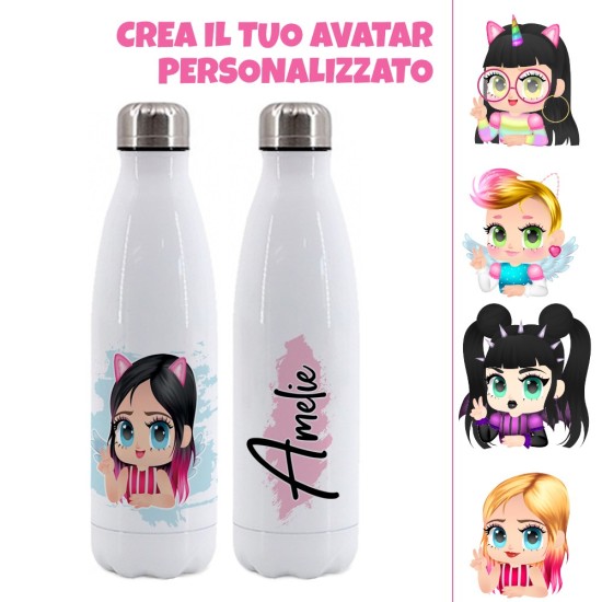 Borraccia termica con personalizzata con Avatar e nome
