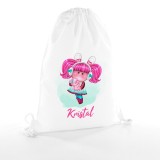 Zainetto personalizzato con dolce bambolina e nome per bambine
