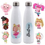 Borraccia personalizzata con dolce bambolina e nome per bambine