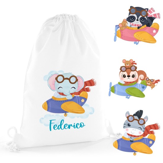 copy of Zainetto personalizzato con disegno e nome per bambini e bambine