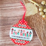Pallina di Natale (forma sfera) in plexiglass personalizzato per tutto il personale scolastico