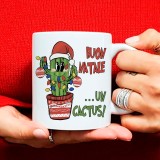 Tazza buon Natale un cactus e nome