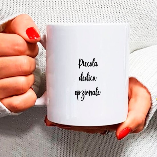 Simpatica Tazza di Natale personalizzata con gallina natalizia, nome e piccola dedica