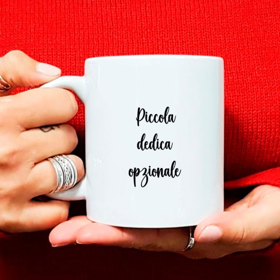Divertente tazza regalo di Natale con gattino elettrizzante e dedica sul retro