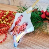 Addobbo natalizio stella in plexiglass personalizzato con foto