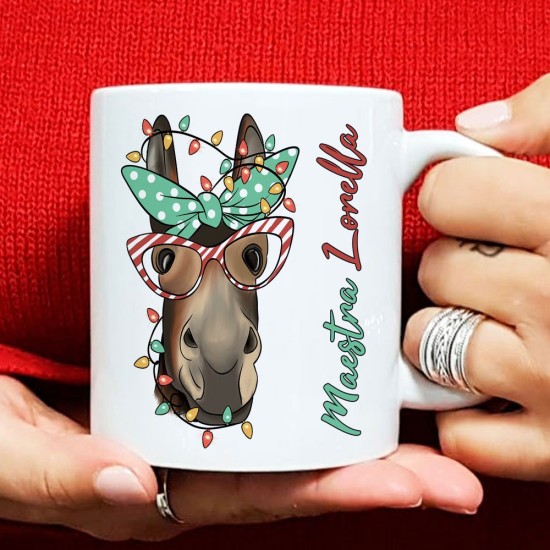 Tazza regalo di Natale per la maestra personalizzata con nomi di tutti i bambini