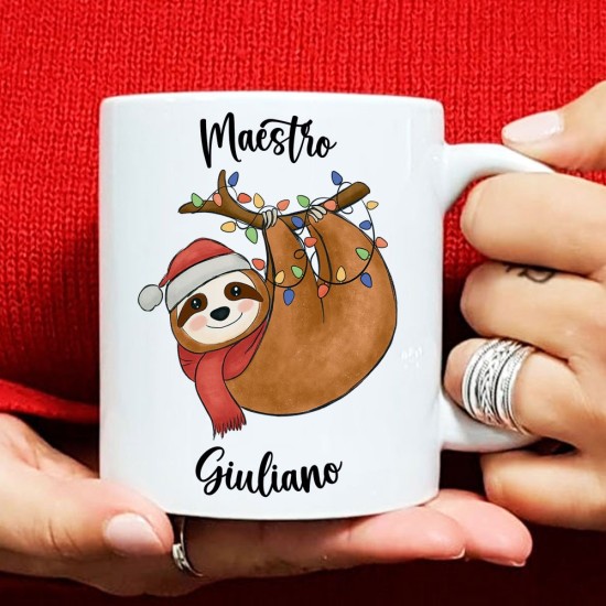 Tazza di Natale regalo per il maestro personalizzata con nomi di tutti i bambini