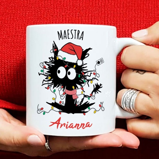 Simpatica tazza regalo di Natale per la maestra