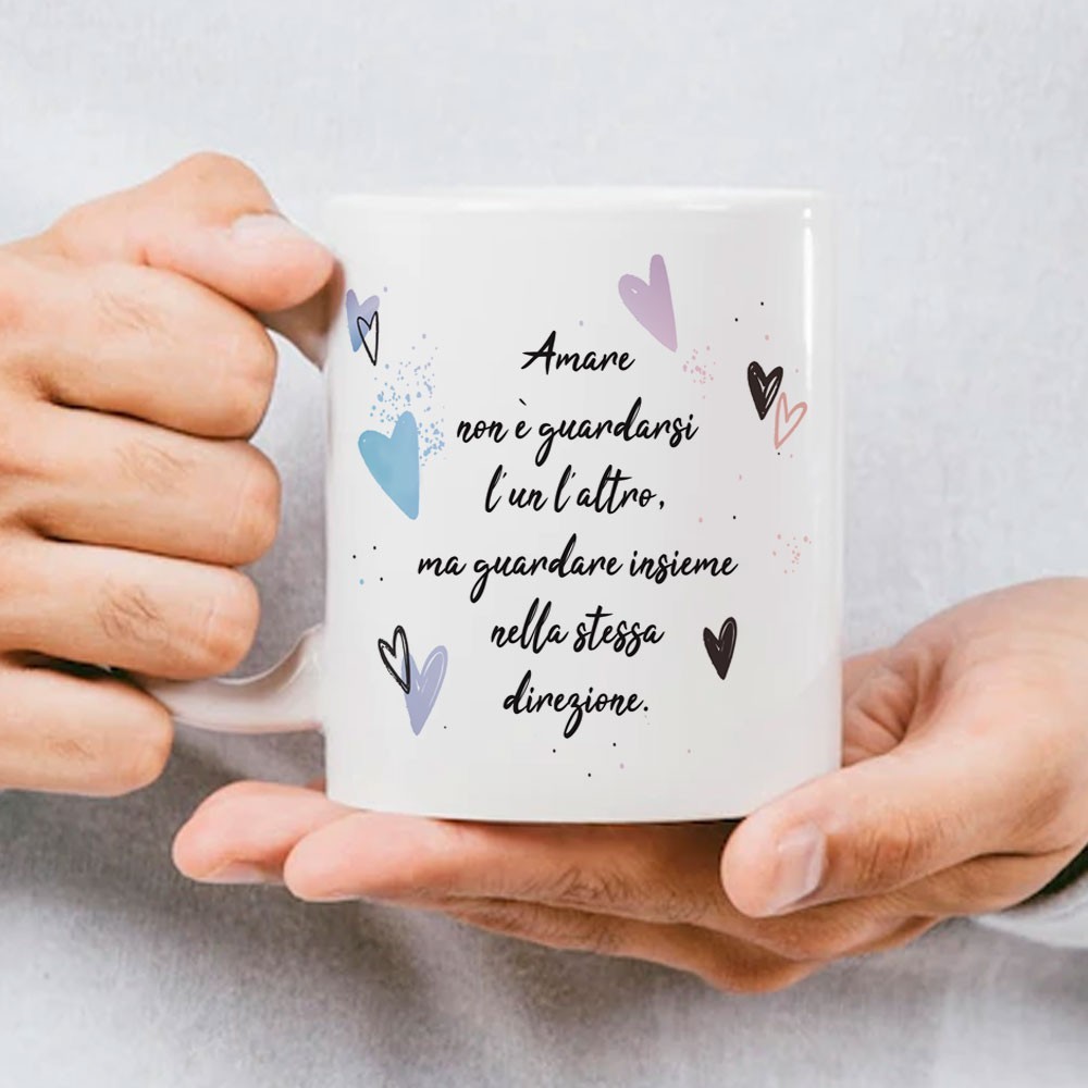 Tazza regalo LGBT personalizzata con due ragazzi avatar
