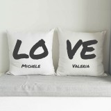 Cuscini coppia personalizzati con scritta LO VE
