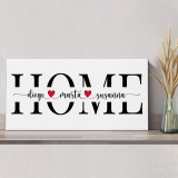 Quadro HOME personalizzato con nomi, regalo per coppia o famiglia