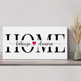 Quadro HOME personalizzato con nomi, regalo per coppia o famiglia
