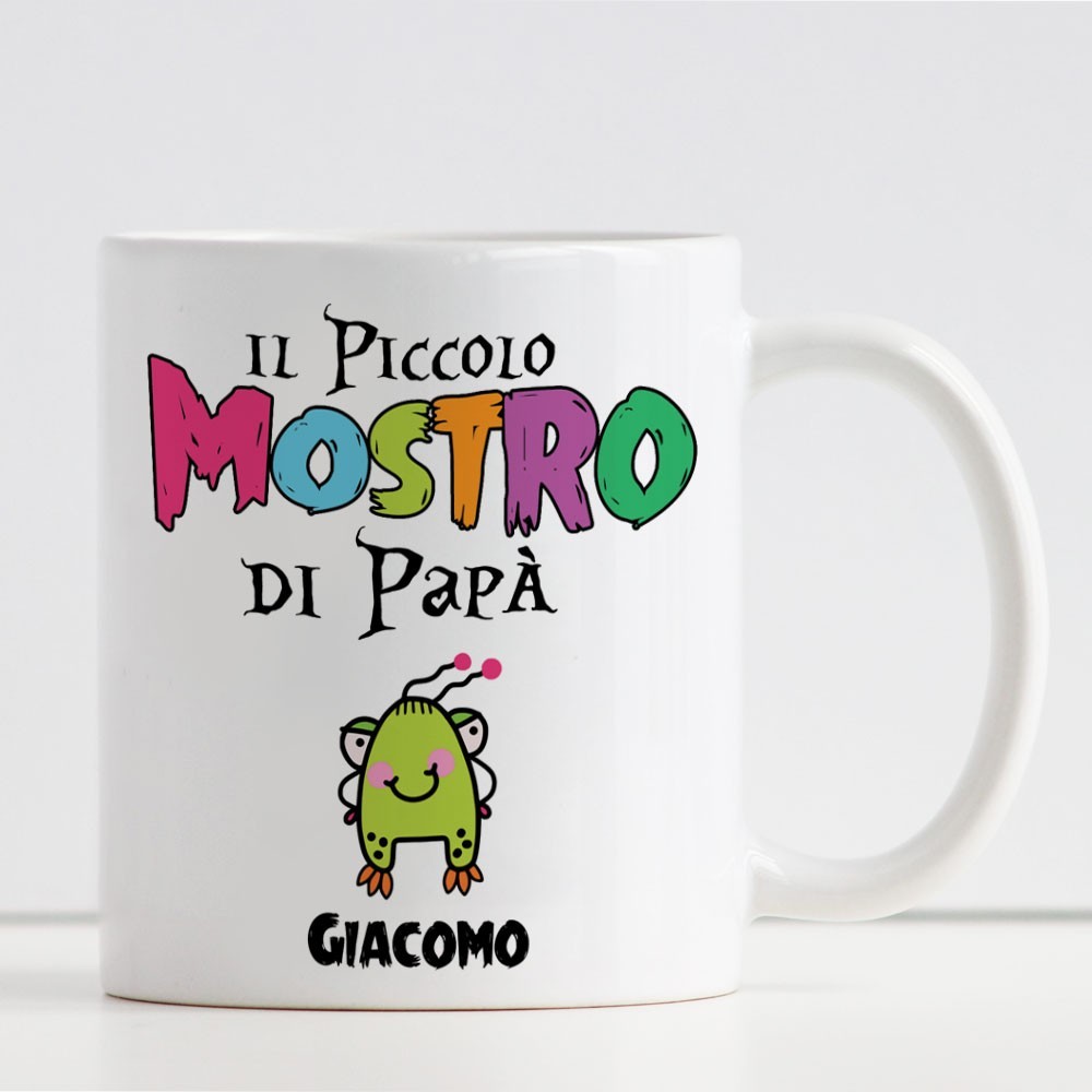 Tazza regalo per la festa del papà con scelta dei piccoli mostri