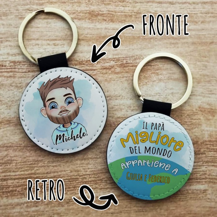 copy of Portachiavi con coppia innamorati avatar personalizzabile. Regalo per San Valentino o anniversario