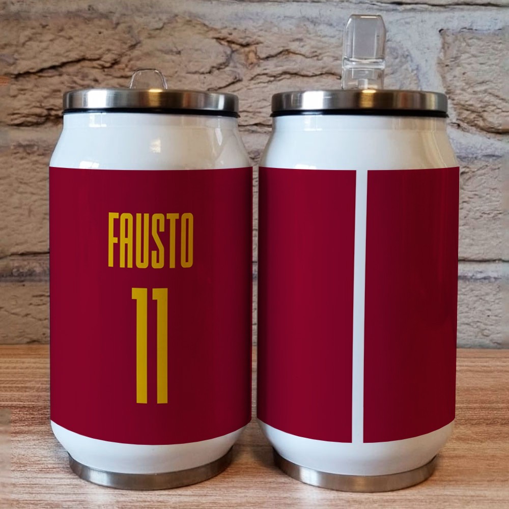 copy of Borraccia lattina regalo per la festa del papà con grafica birra e nome