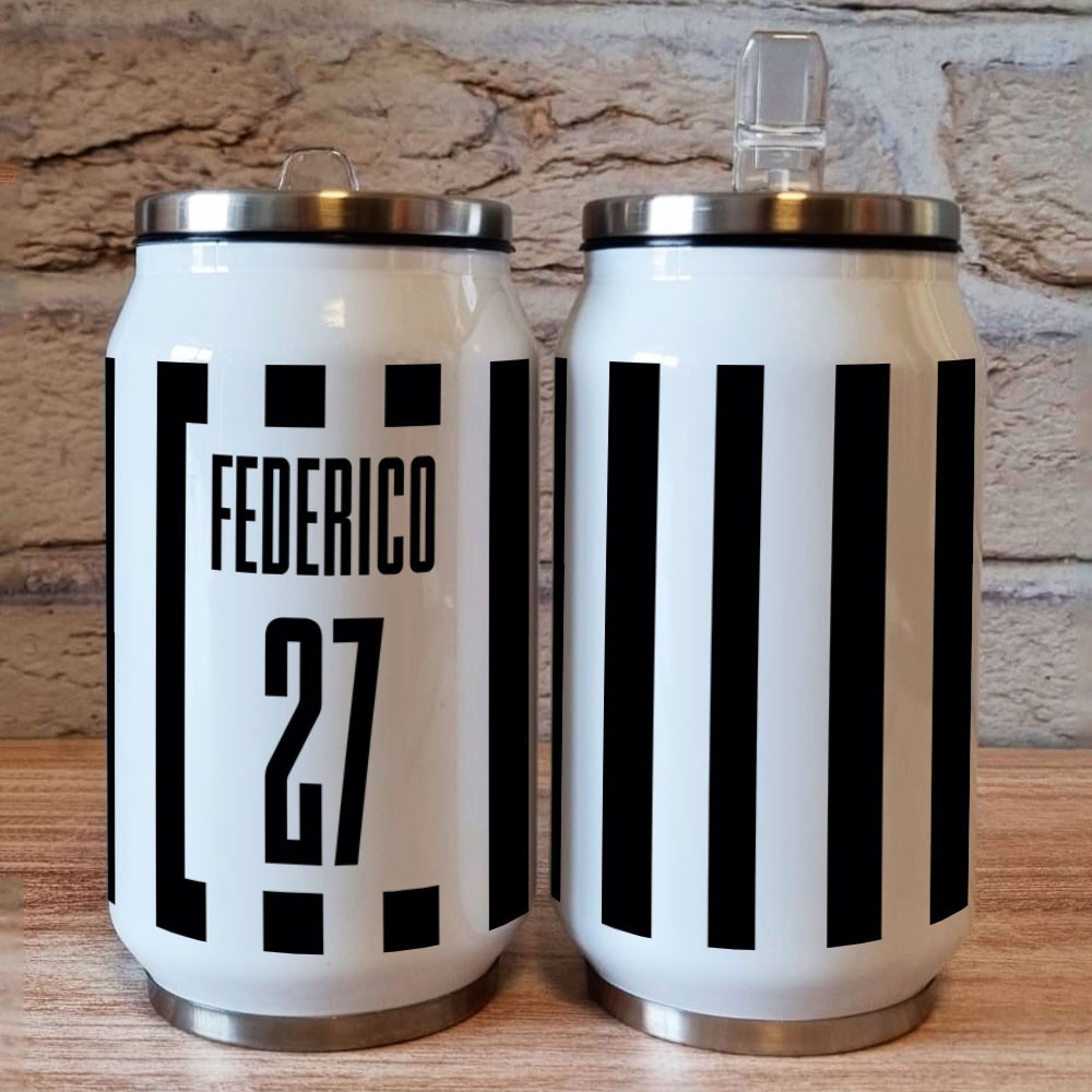 copy of Borraccia lattina regalo per la festa del papà con grafica birra e nome