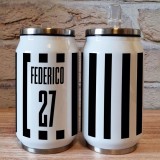 copy of Borraccia lattina regalo per la festa del papà con grafica birra e nome