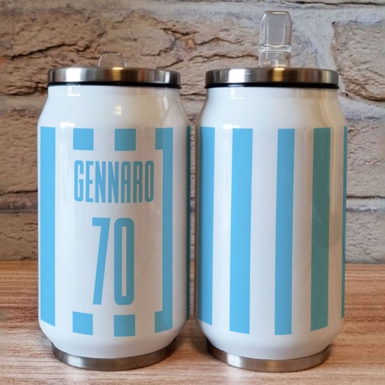 copy of Borraccia lattina regalo per la festa del papà con grafica birra e nome
