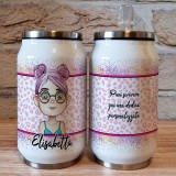 Borraccia lattina con ragazza / donna personaggio avatar da personalizzare con vestiti, capelli, viso e accessori