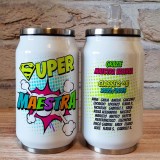Borraccia lattina regalo personalizzato per il maestro o maestra con nome, classe e nomi di tutti i bambini