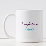 Tazza personalizzata per il papà con la scritta "Io amo il mio papà" ed il nome del bambino/bambina