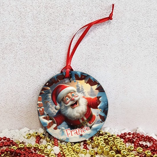 pallina di Natale babbo Natale nome