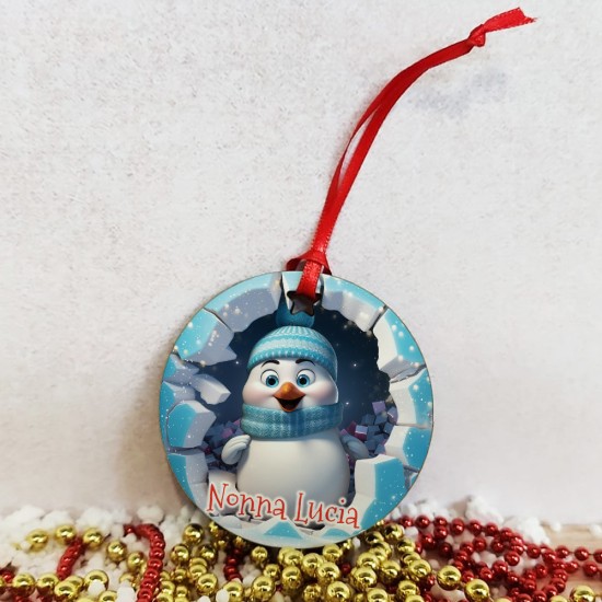 pallina natale pinguino nonna