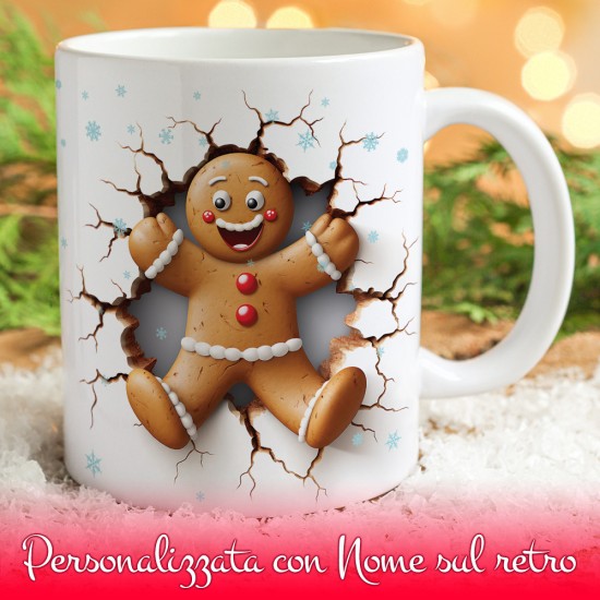 tazza natale personalizzata pan di zenzero e nome