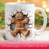 tazza natale personalizzata pan di zenzero e nome