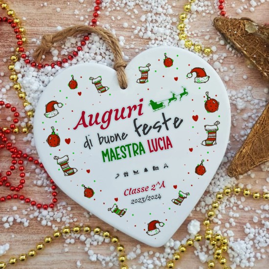 Regalo di Natale personalizzato per la maestra