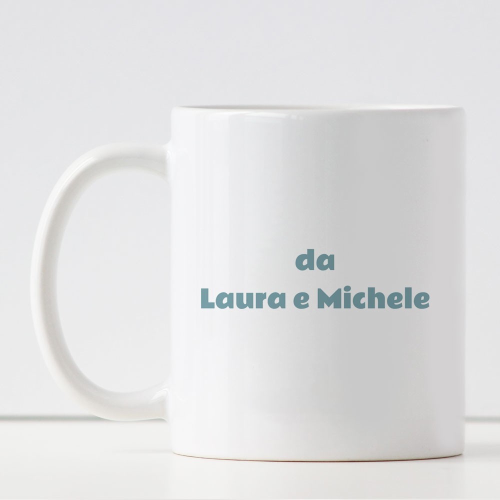 Tazza personalizzata regalo per papà "Papà sei un campione" ed i nomi dei bambini