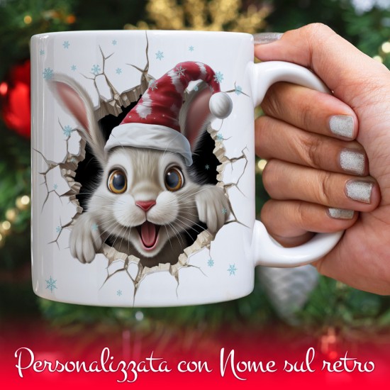 tazza natale coniglietto nome