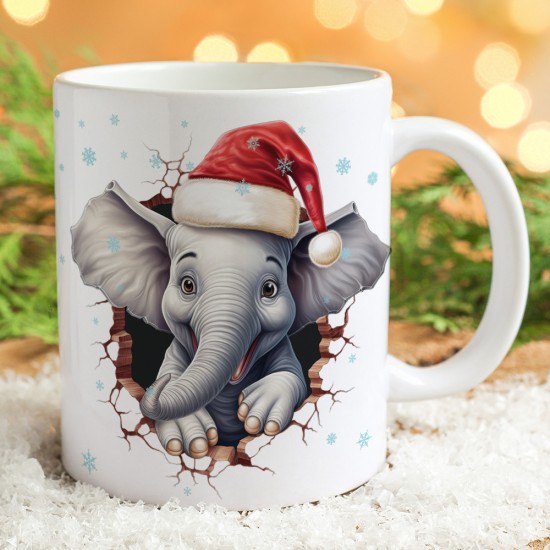 tazza natale elefantino e nome