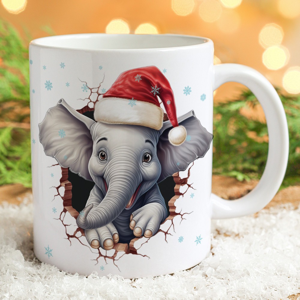 tazza natale elefantino e nome