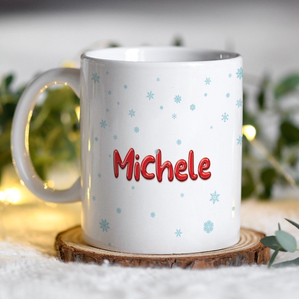Tazza personalizzata per Natale con pan di zenzero e nome