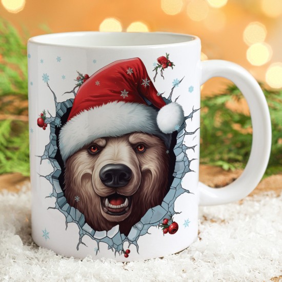 tazza natale orso bruno e nome