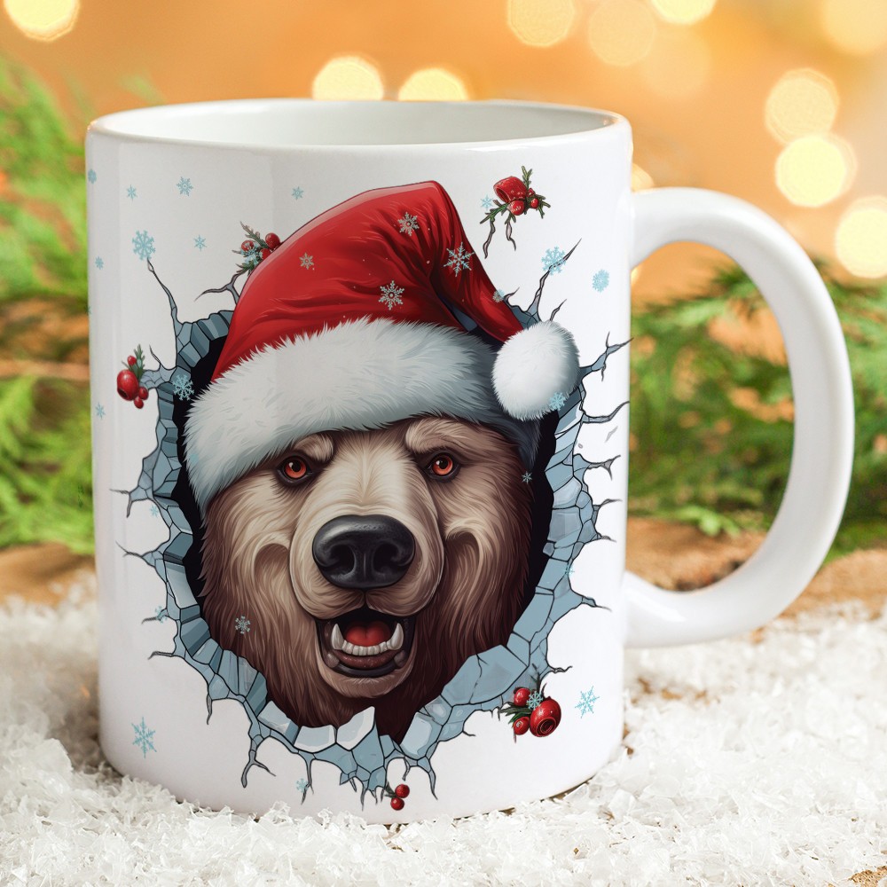 tazza natale orso bruno e nome