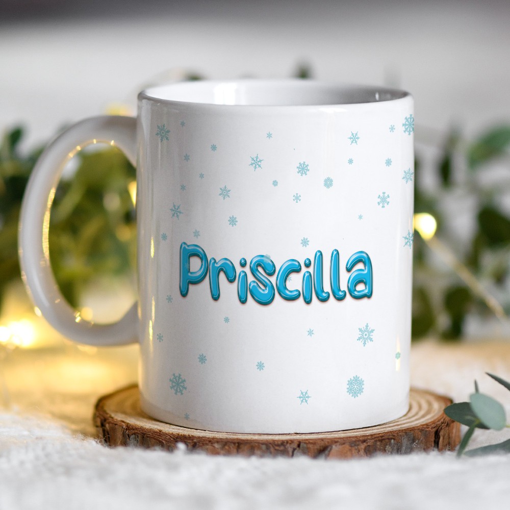 Tazza personalizzata per Natale con piccola renna e nome