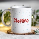 Tazza personalizzata per Natale con piccola renna e nome