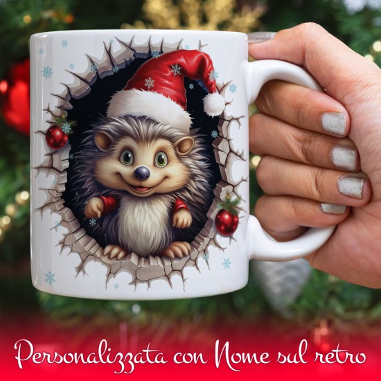 tazza natale riccio nome