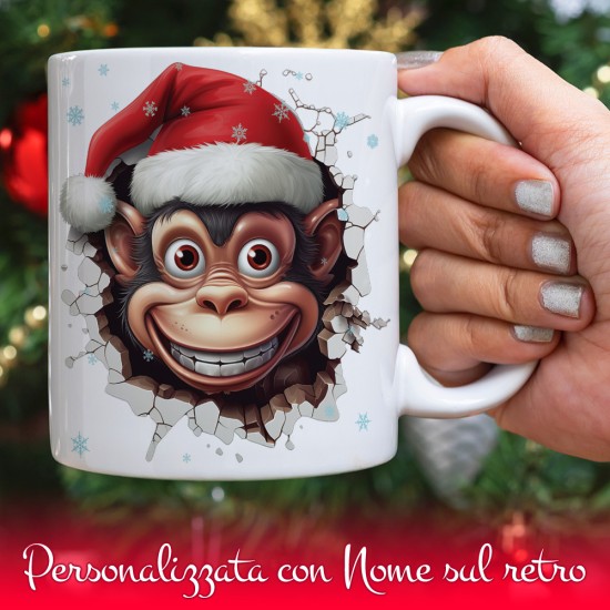 tazza regalo natale scimmia
