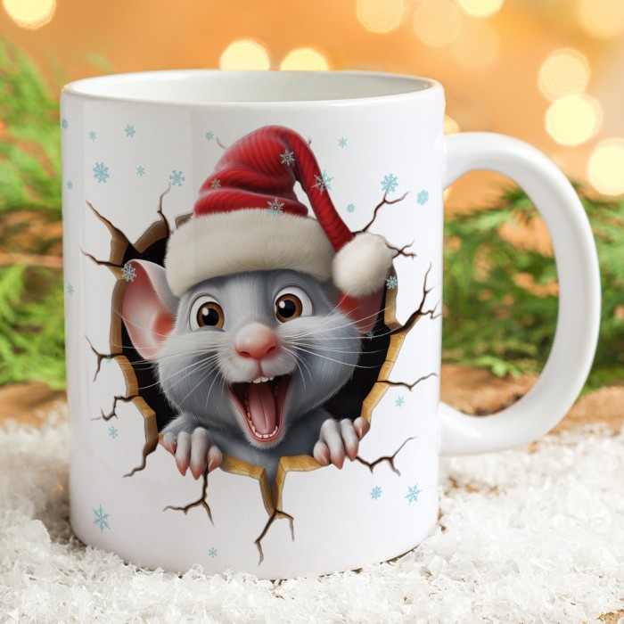 Tazza natale personalizzata topolino