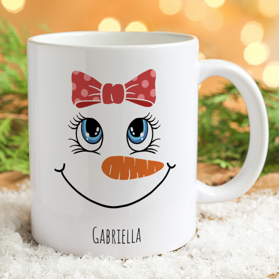 Tazza regalo di Natale personalizzata con avatar natalizio e nome