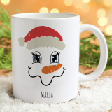Tazza regalo di Natale personalizzata con avatar natalizio e nome