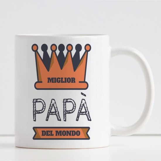 Tazza personalizzata papà "Miglior papà del mondo"