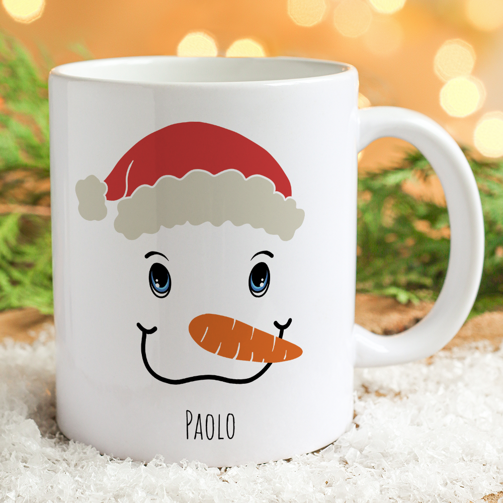 Tazza regalo di Natale personalizzata con avatar natalizio e nome
