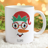 Tazza regalo di Natale personalizzata con avatar natalizio e nome