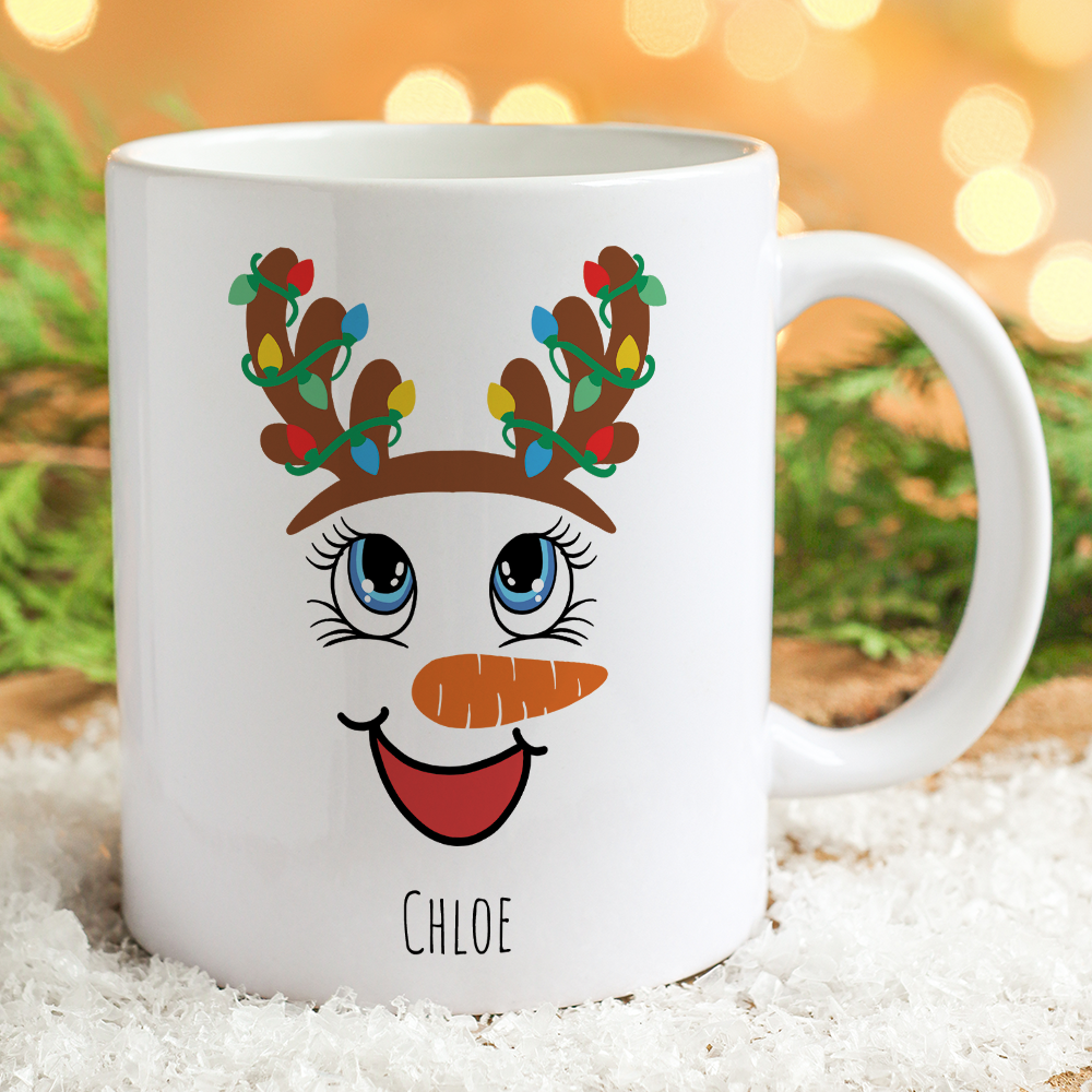 Tazza regalo di Natale personalizzata con avatar natalizio e nome